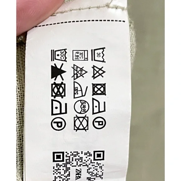 NWOT Zara Sage Green Linen Blend Shirt Dress, Size Small - Picture 13 of 13